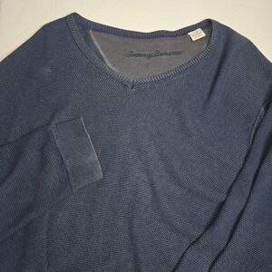 TOMMY BAHAMA Men's Navy Blue Large V Neck Sweater -740
